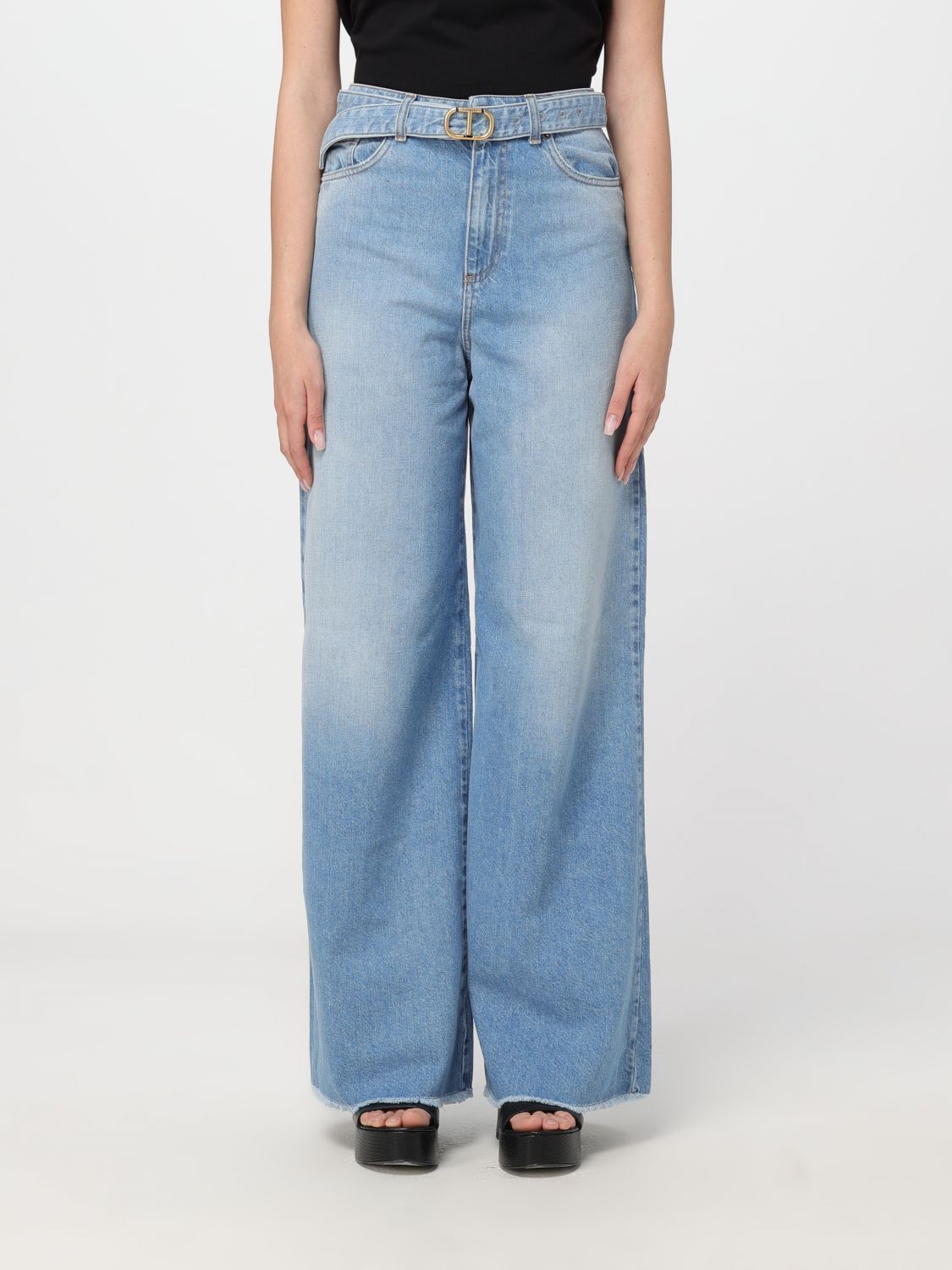 Shop Twinset Jeans  Woman Color Denim