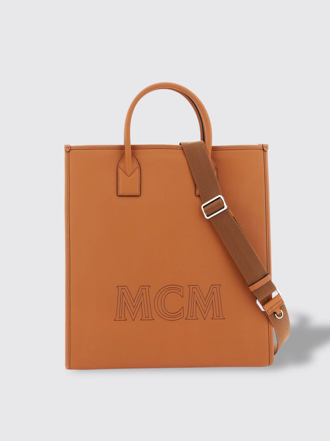 Shop Mcm Tote Bags  Woman Color Copper Red
