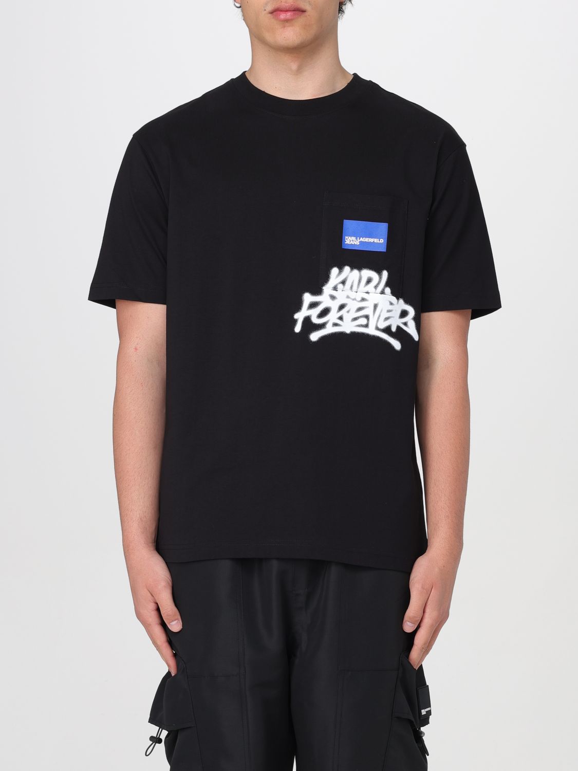 Shop Karl Lagerfeld T-shirt  Men Color Black