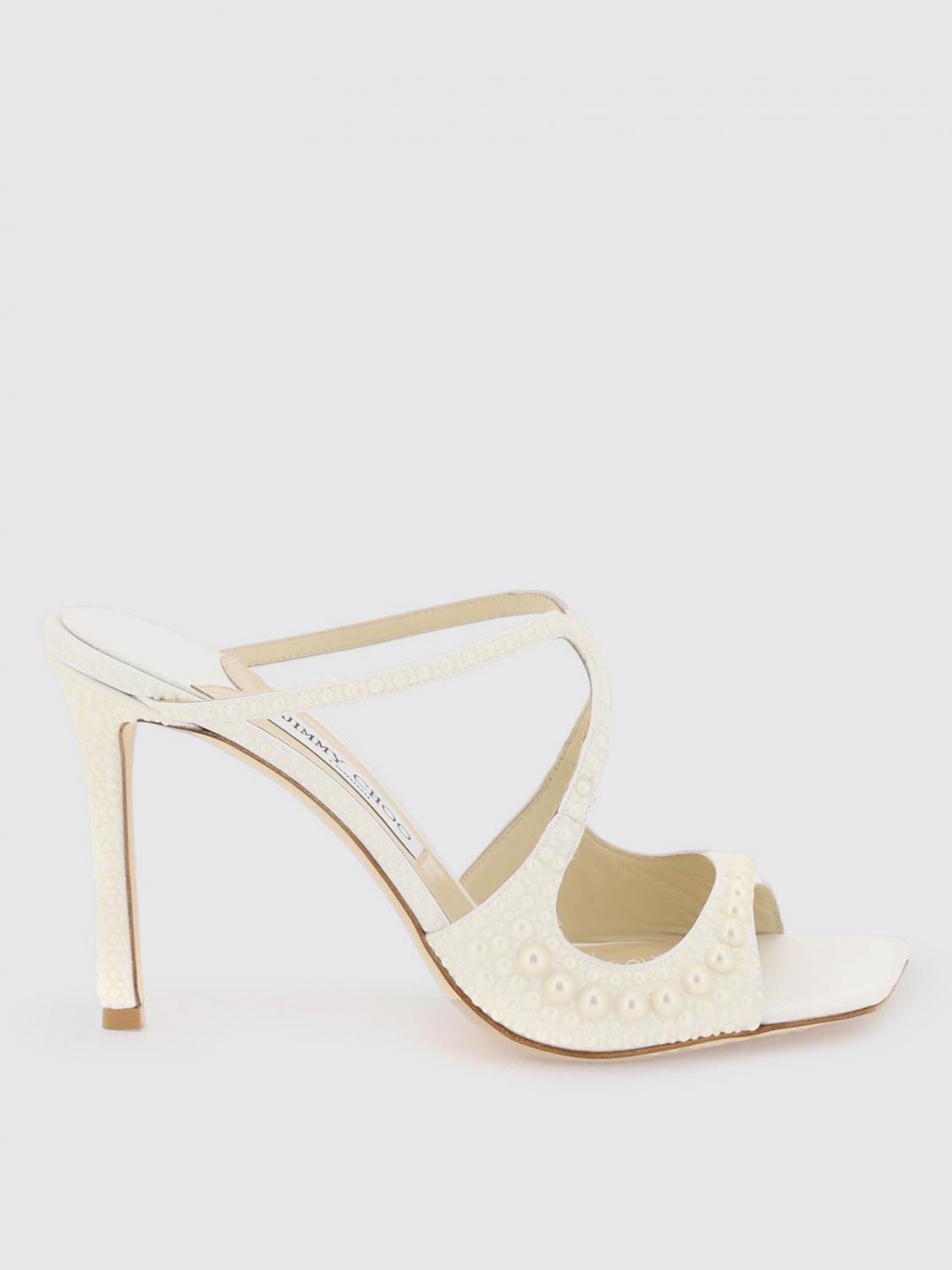 Shop Jimmy Choo Heeled Sandals  Woman Color White