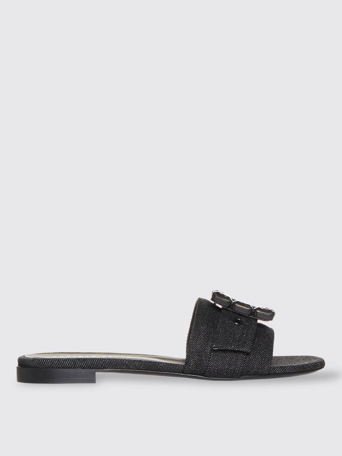 Shop Roberto Festa Flat Sandals  Woman Color Black In 黑色