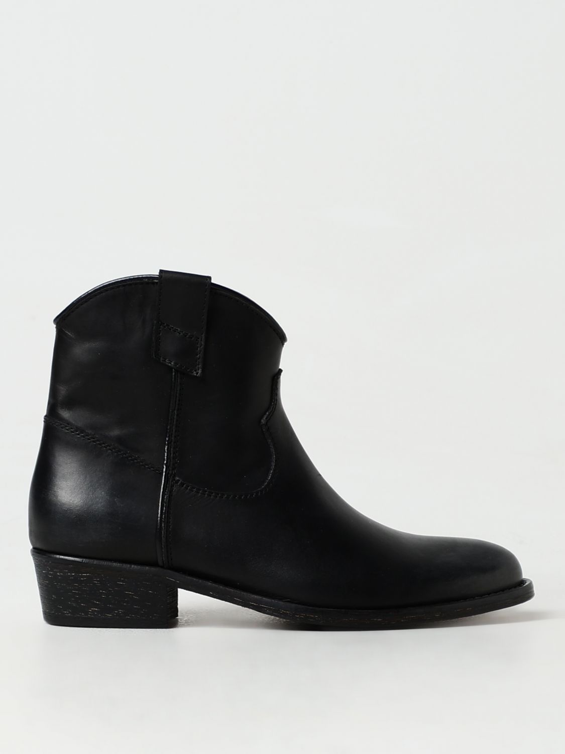 Shop Via Roma 15 Flat Ankle Boots  Woman Color Black