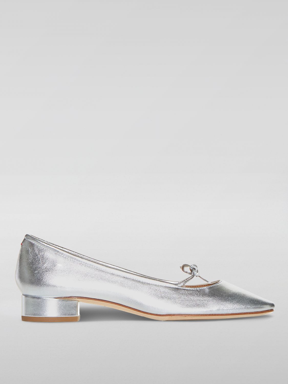 Shop Aeyde Ballet Flats  Woman Color Silver