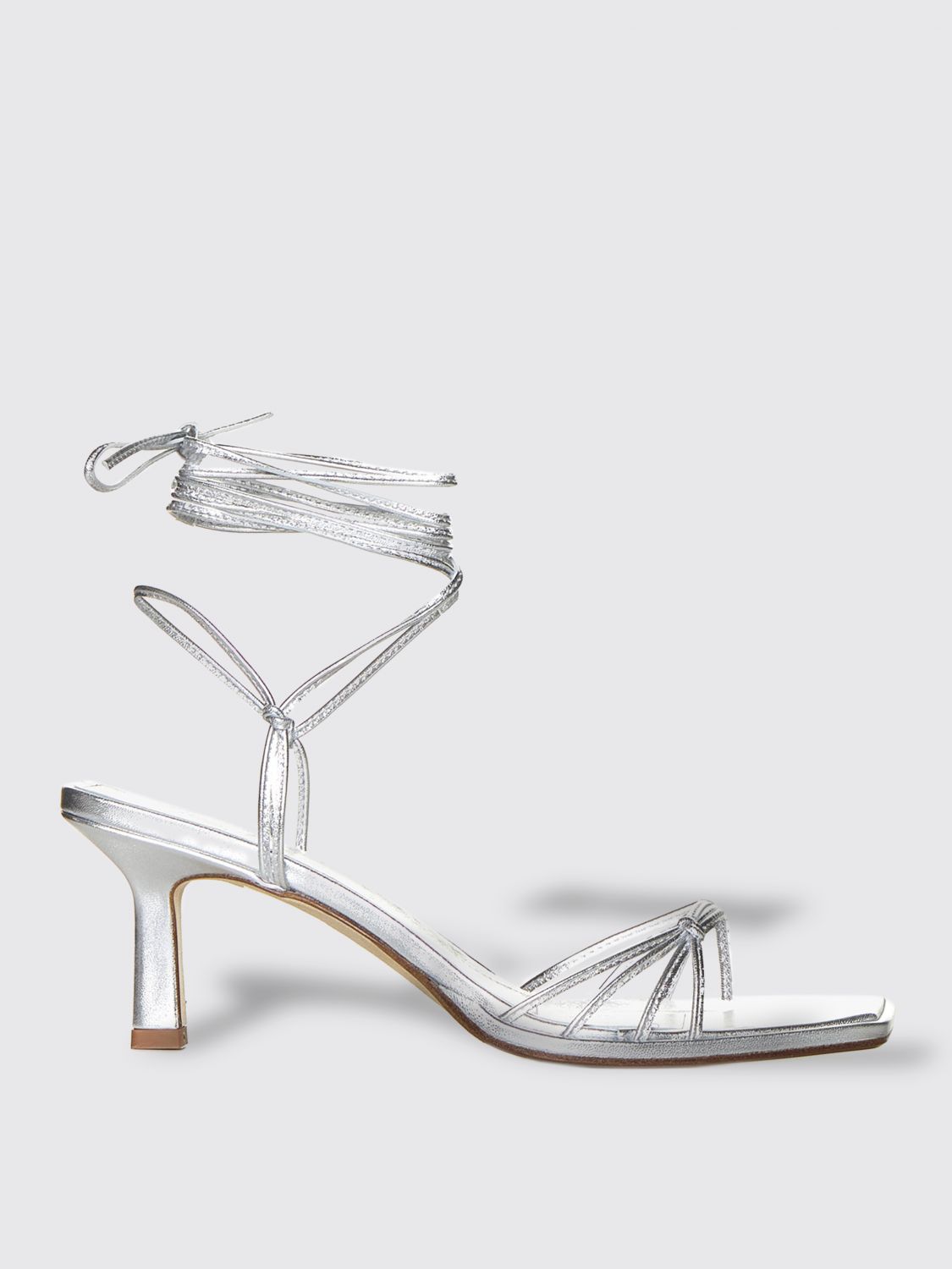 Shop Aeyde Heeled Sandals  Woman Color Silver