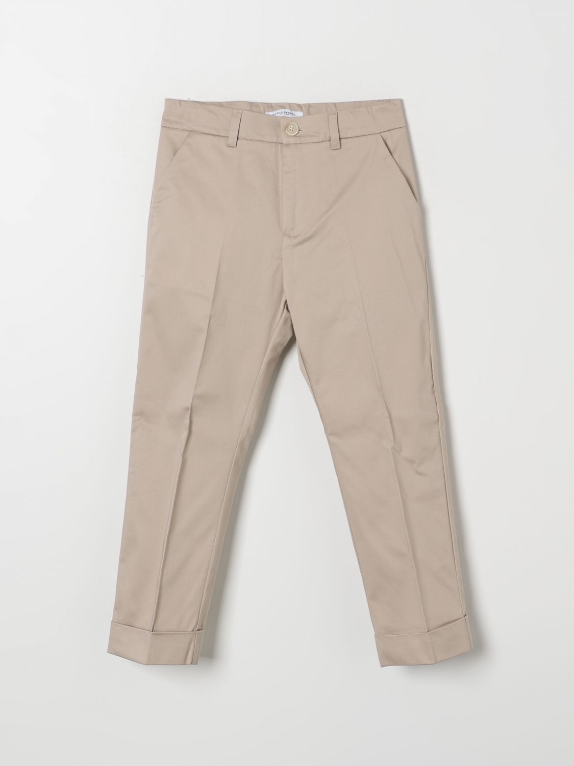 Shop Paolo Pecora Pants  Kids Color Beige