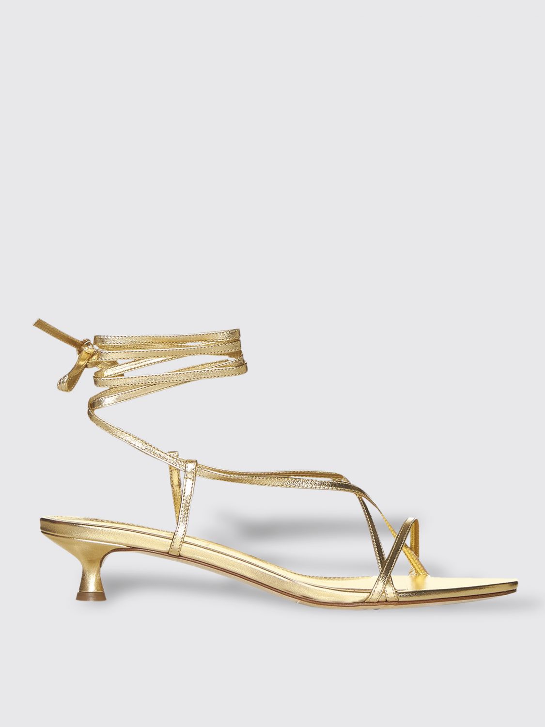 Shop Aeyde Heeled Sandals  Woman Color Gold