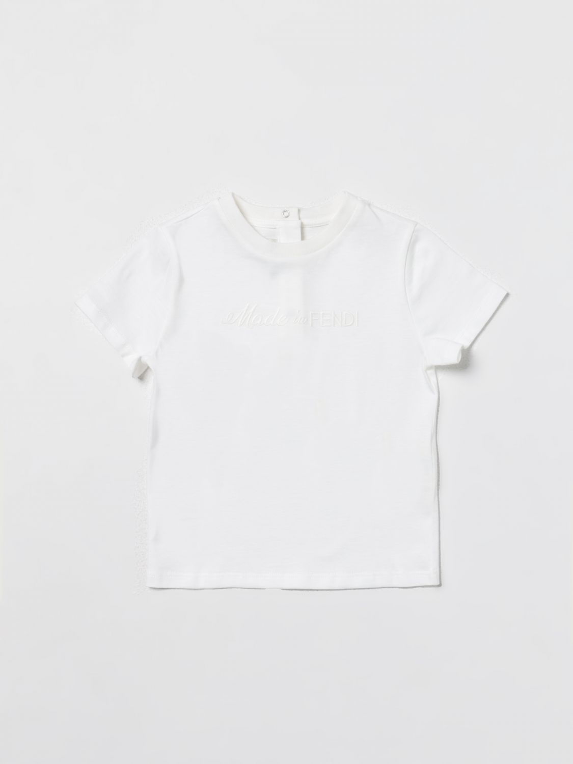 Shop Fendi T-shirt  Kids Color White In Weiss