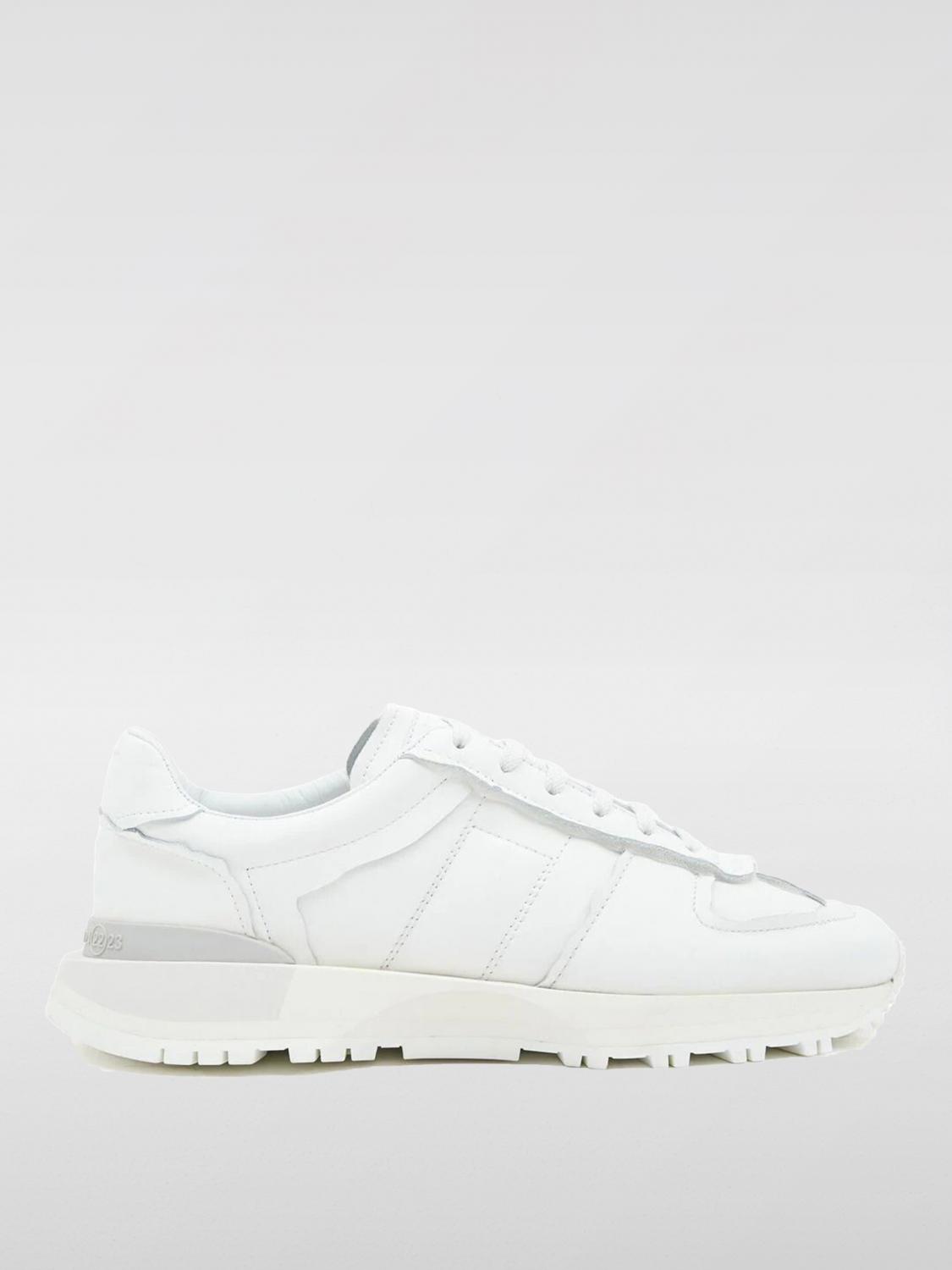 Maison Margiela Mm22 Solid Color Leather Low Top Sneakers In Transparent