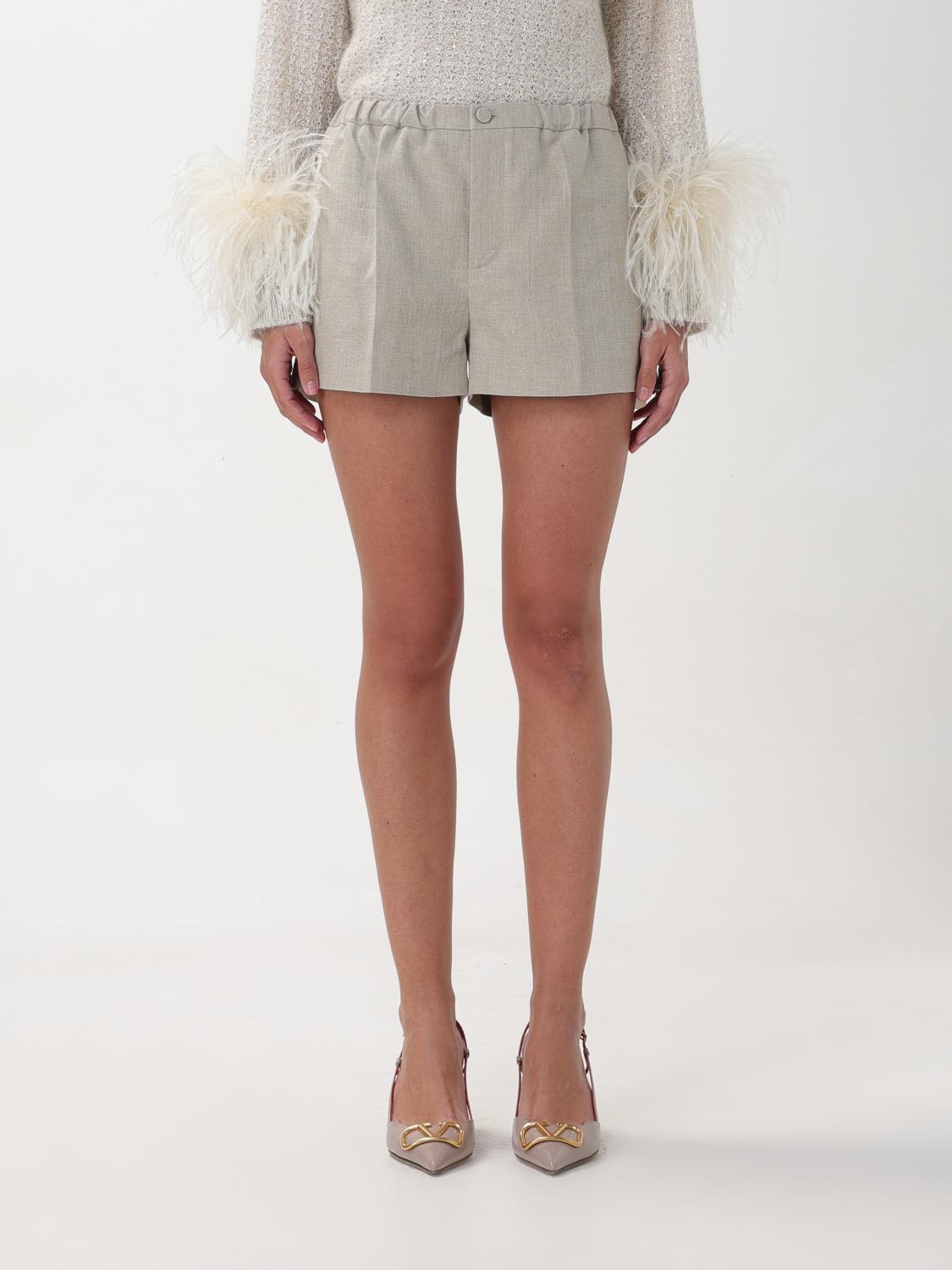 VALENTINO VALENTINO Shorts Woman color Beige　VALENTINO ショーツ ウィメンズ カラー ベージュ