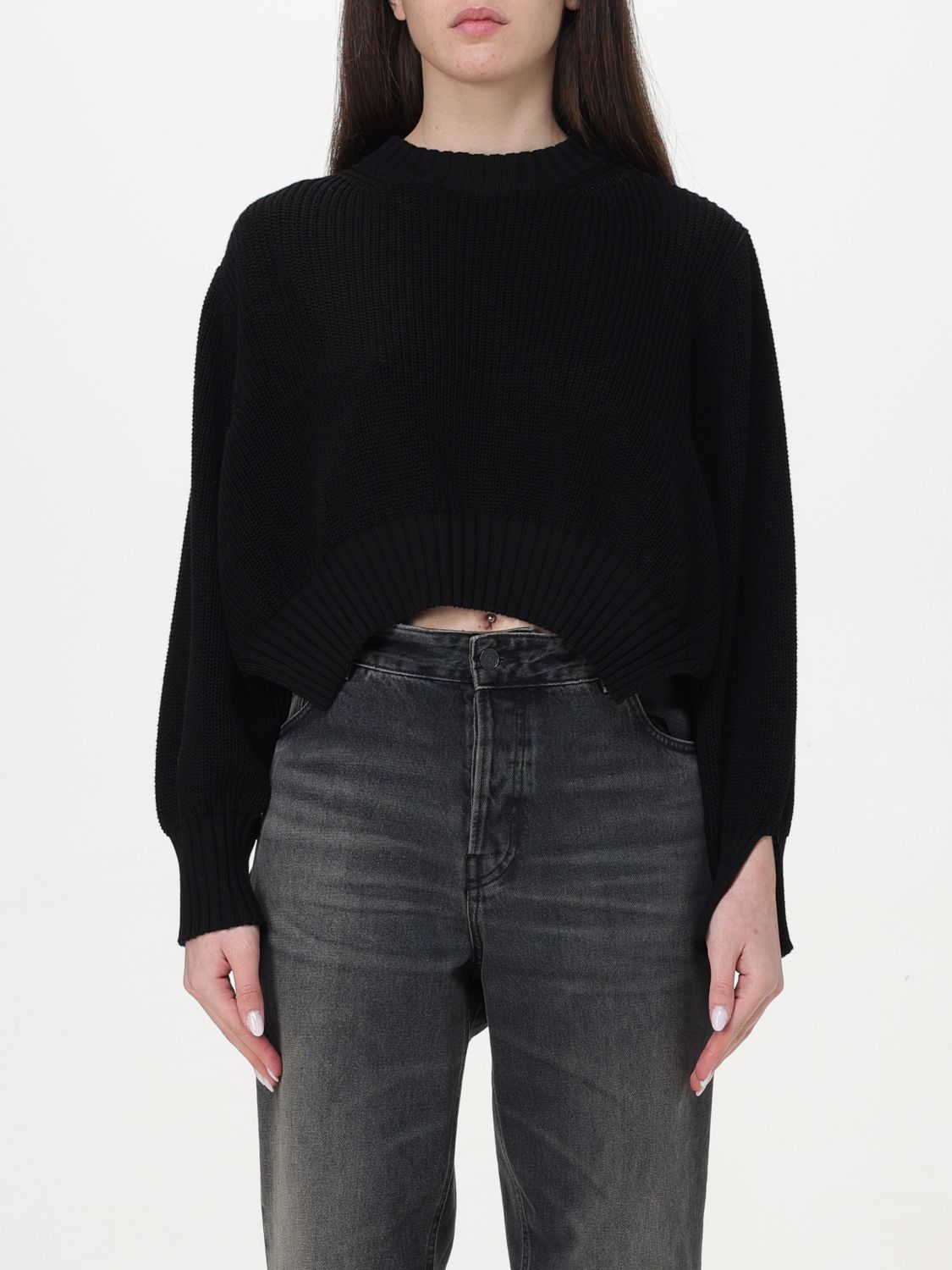 Shop Roberto Collina Sweatshirt  Woman Color Black