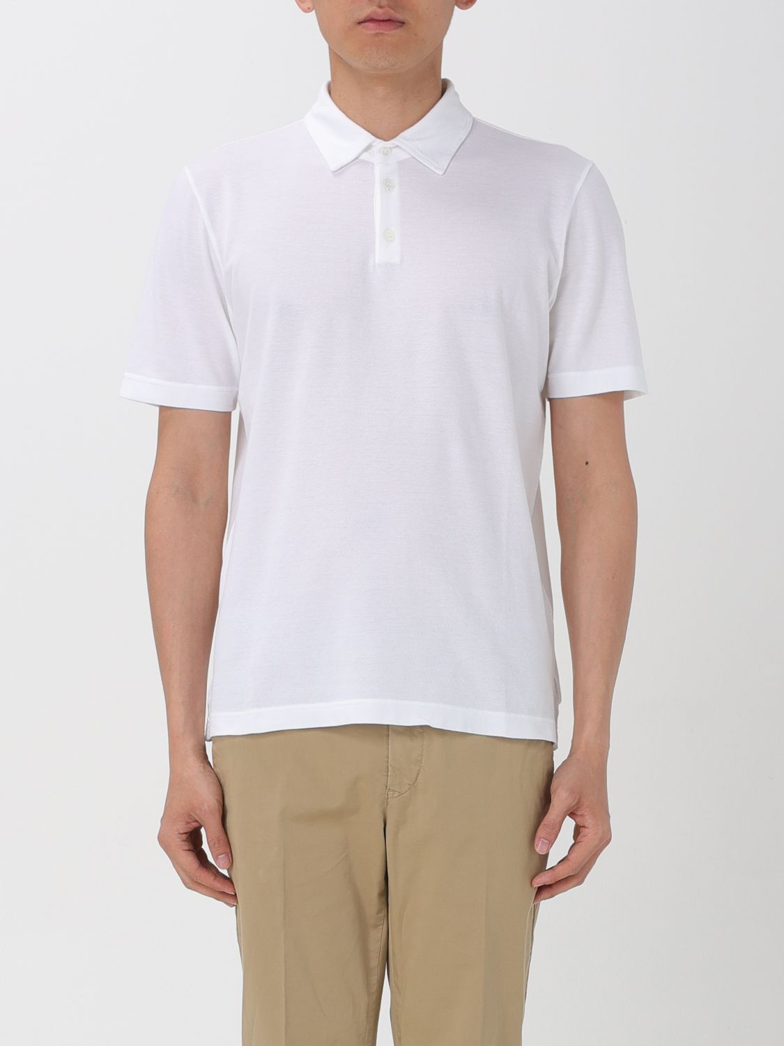 Shop Zanone Polo Shirt  Men Color White