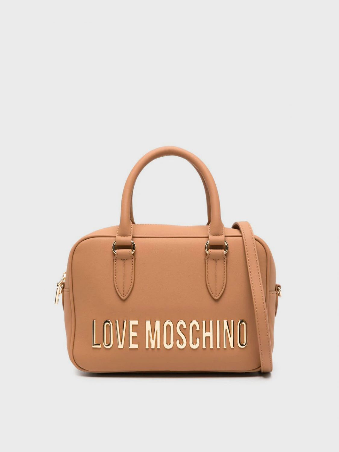 Shop Love Moschino Handbag  Woman Color Camel