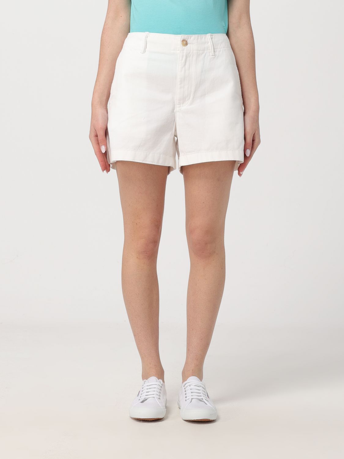 Shop Polo Ralph Lauren Short  Woman Color White