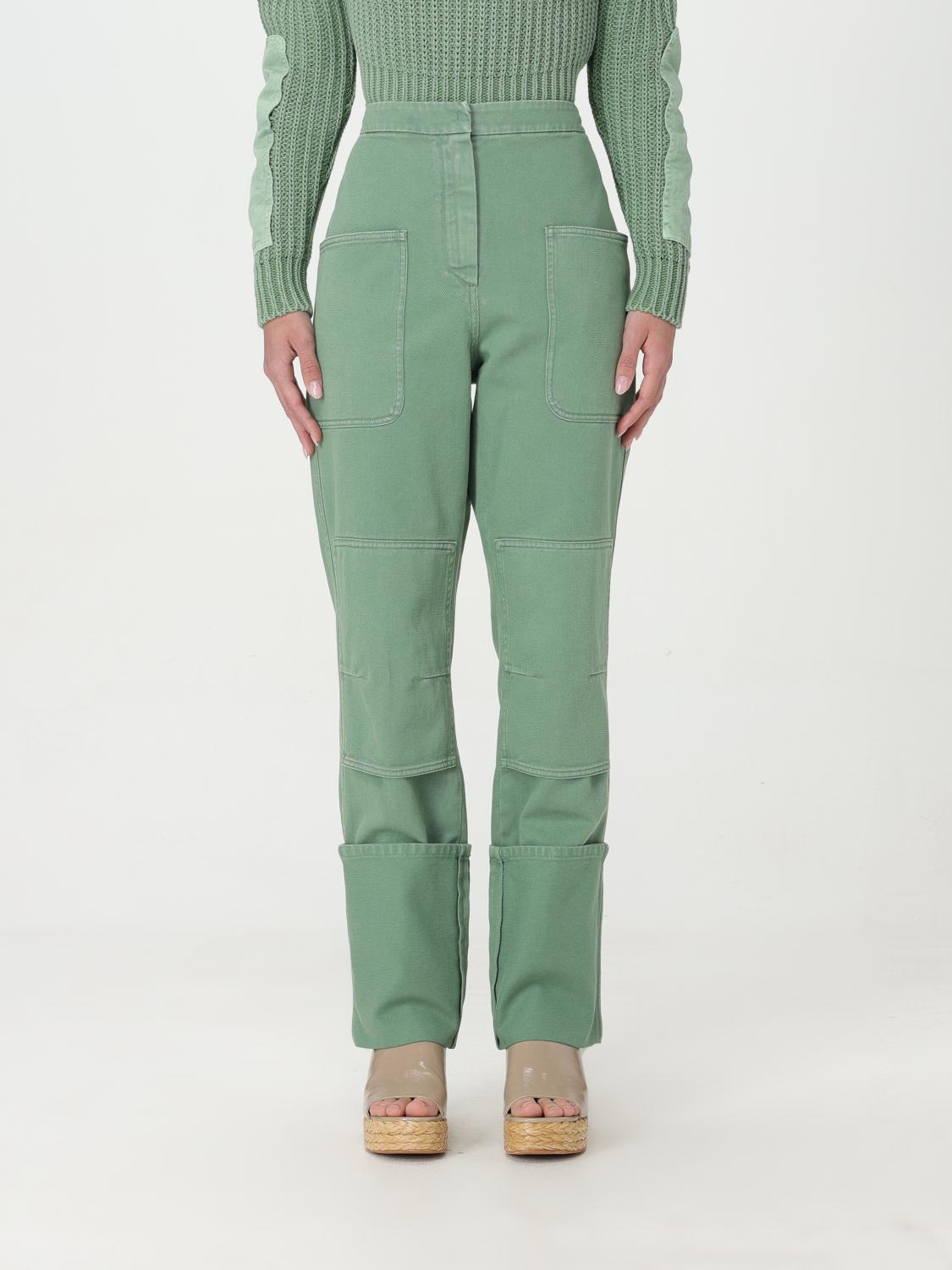 Max Mara Pants Woman Color Green In Green