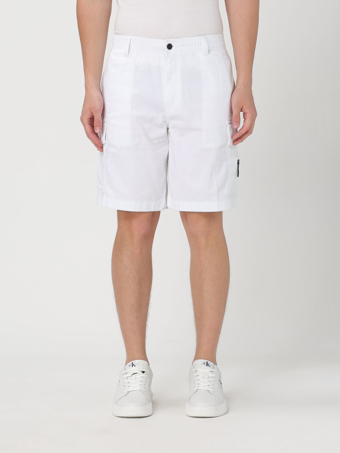 Shop Ck Jeans Short  Men Color White