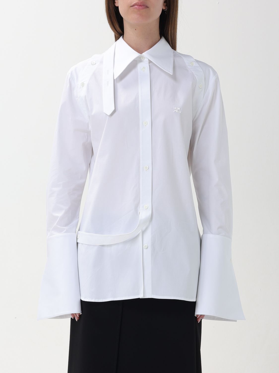Shop Courrèges Shirt  Woman Color White