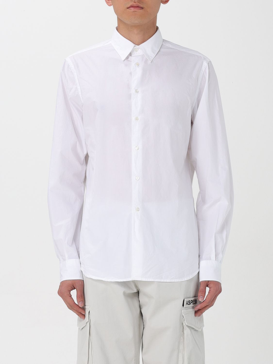 Shop Aspesi Shirt  Men Color White