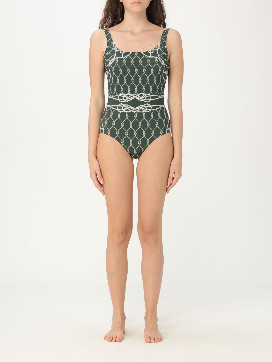 Shop Tory Burch Swimsuit  Woman Color Green