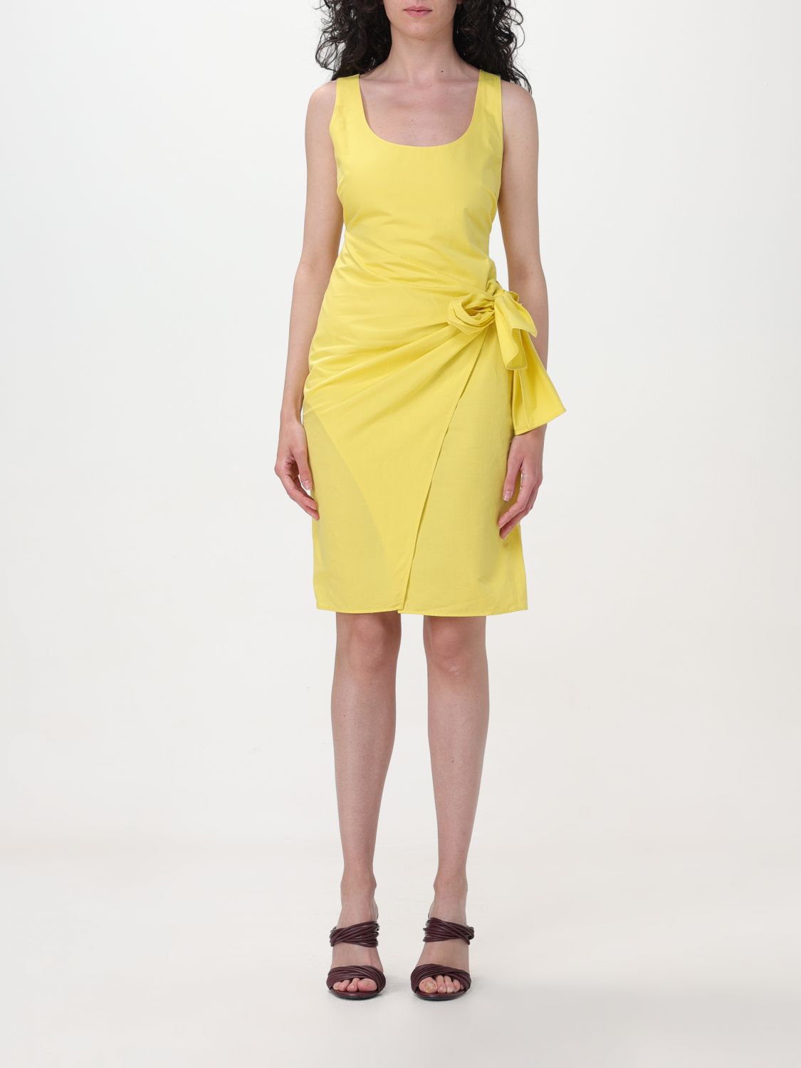 Shop Pinko Dress  Woman Color Yellow