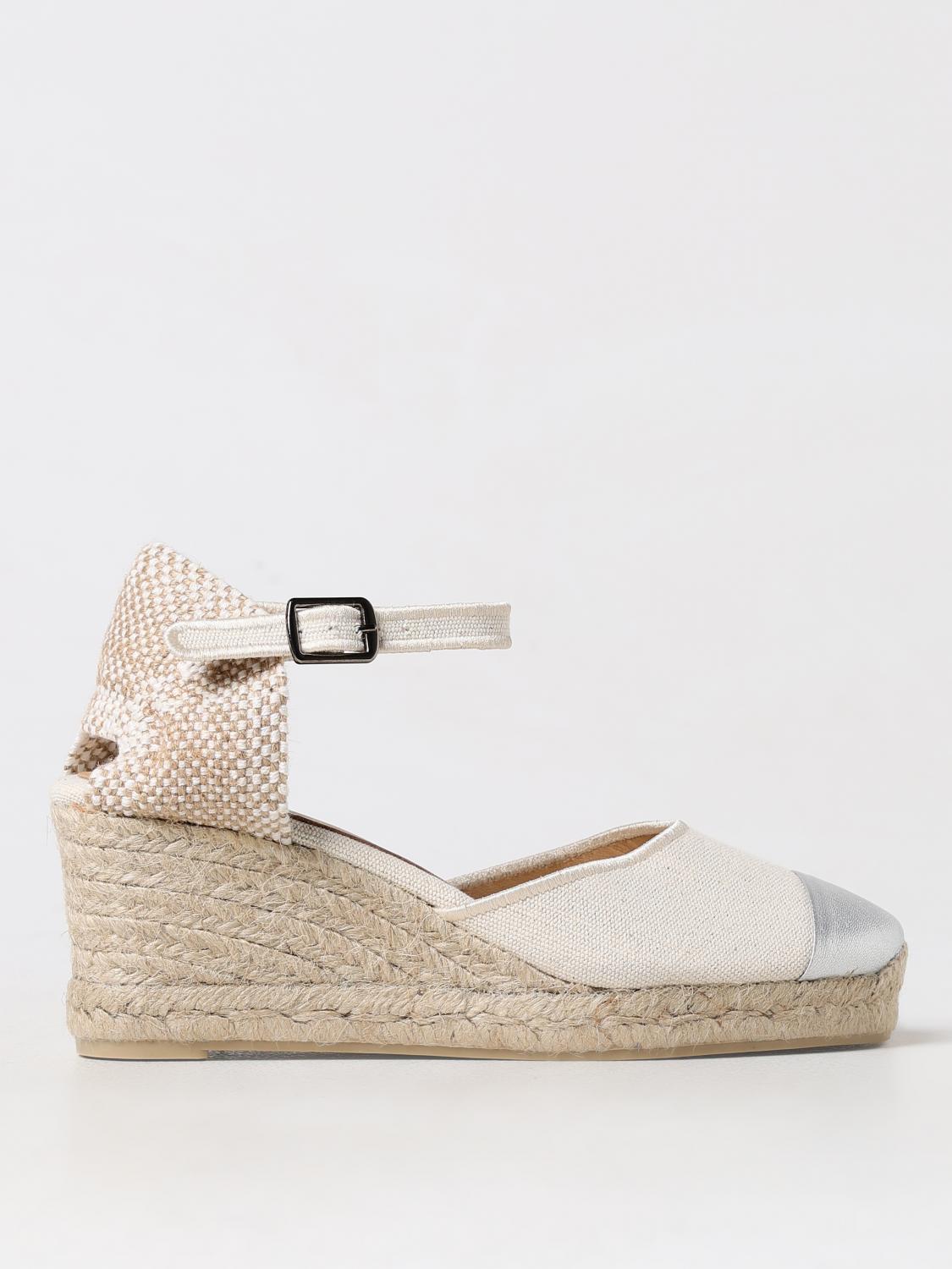 Shop Castaã±er Wedge Shoes Castañer Woman Color Ivory