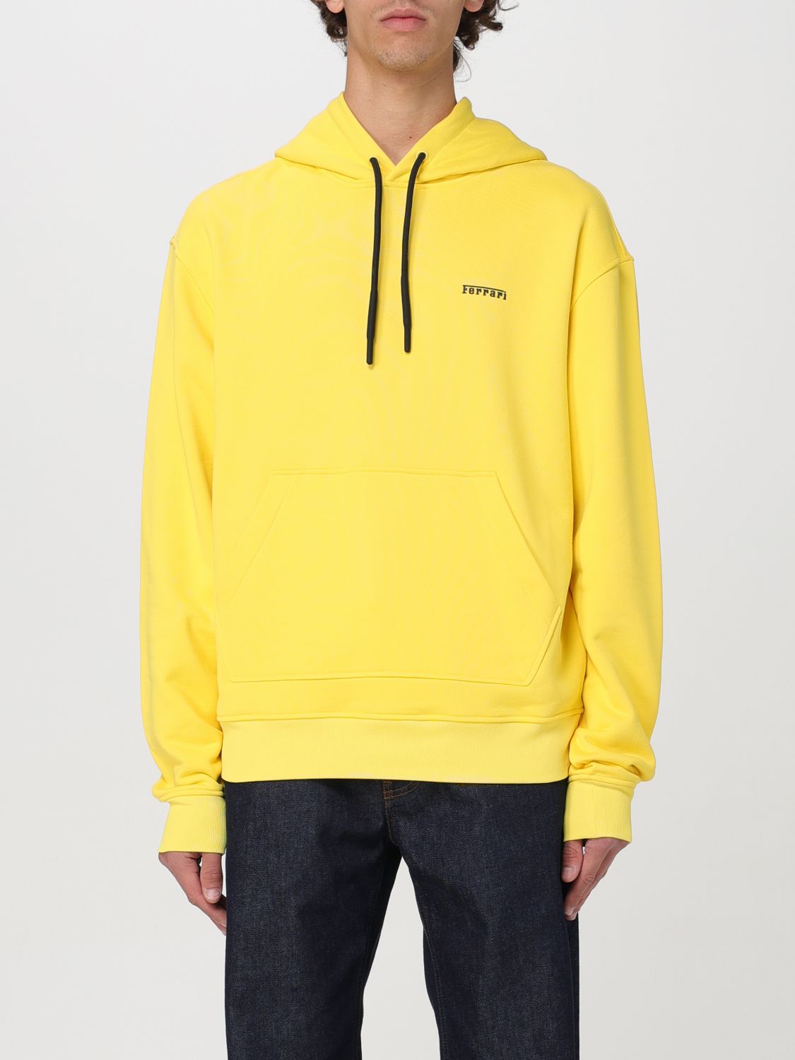 Shop Ferrari Sweatshirt  Men Color Yellow In 黄色