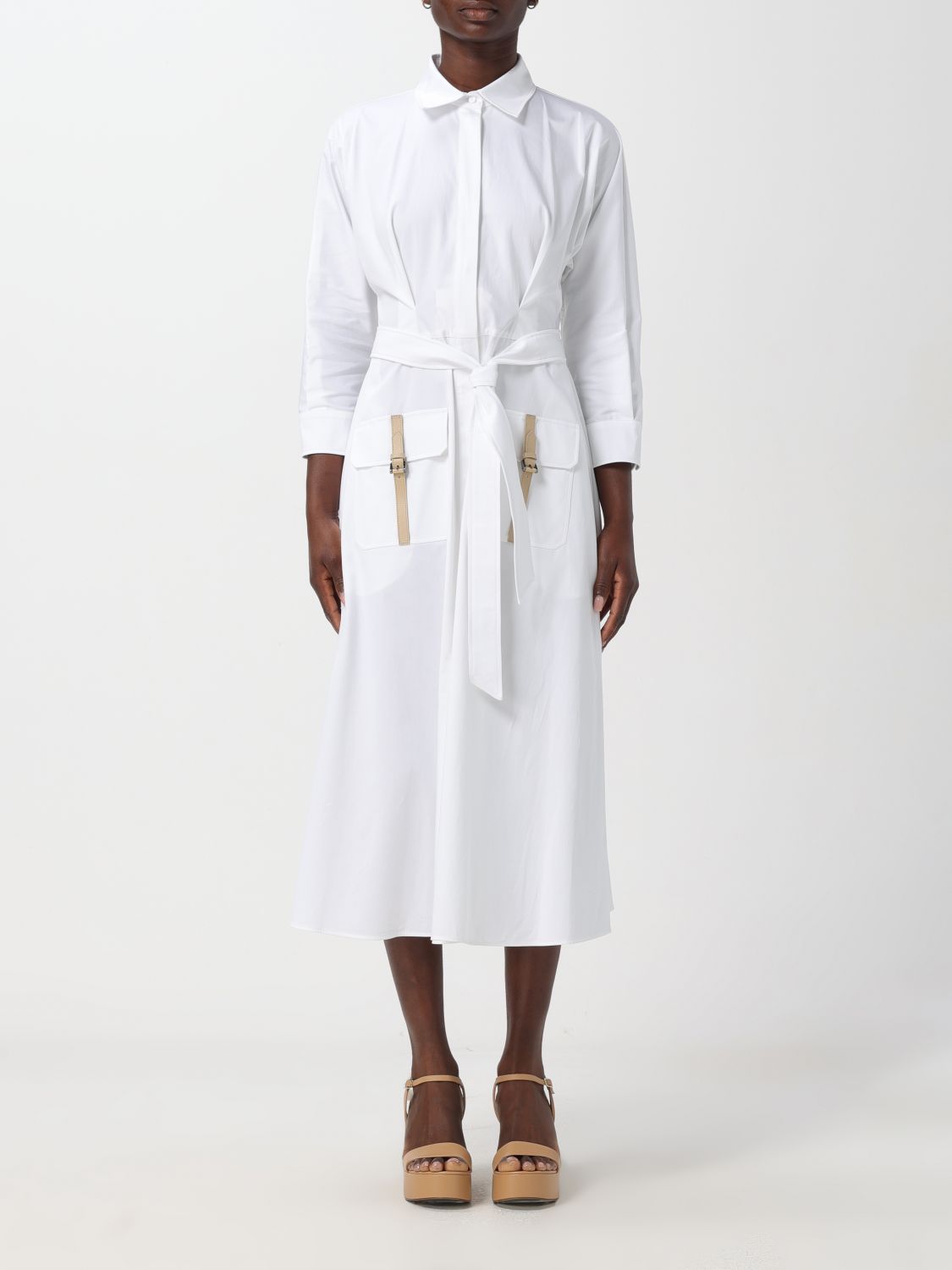 Shop Max Mara Dress  Woman Color White