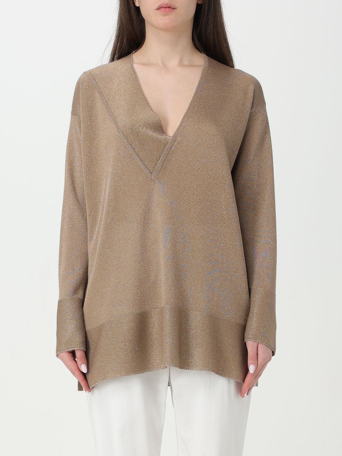 Shop Lorena Antoniazzi Sweater  Woman Color Brown