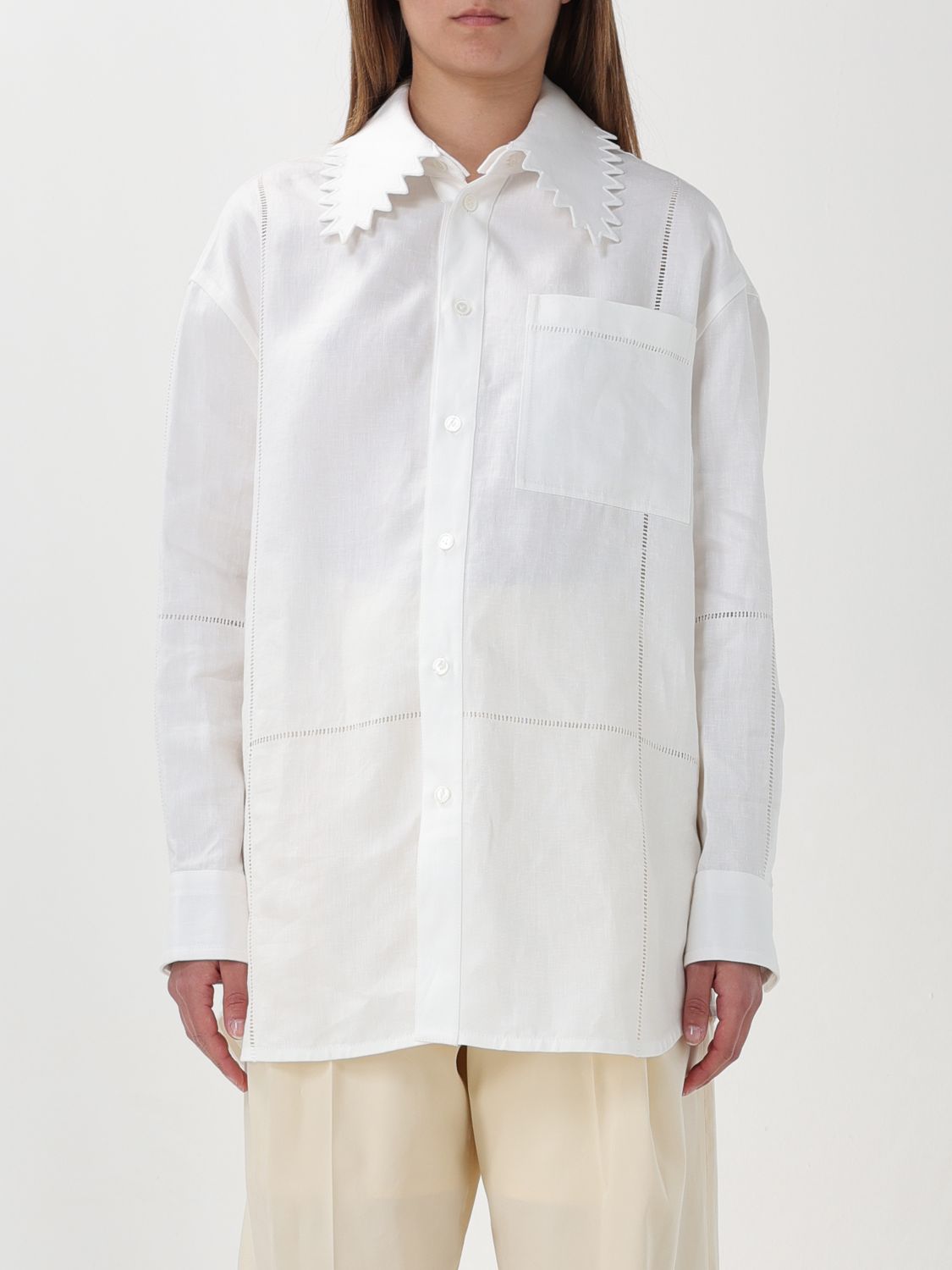 Bottega Veneta Shirt  Woman Color White In 白色