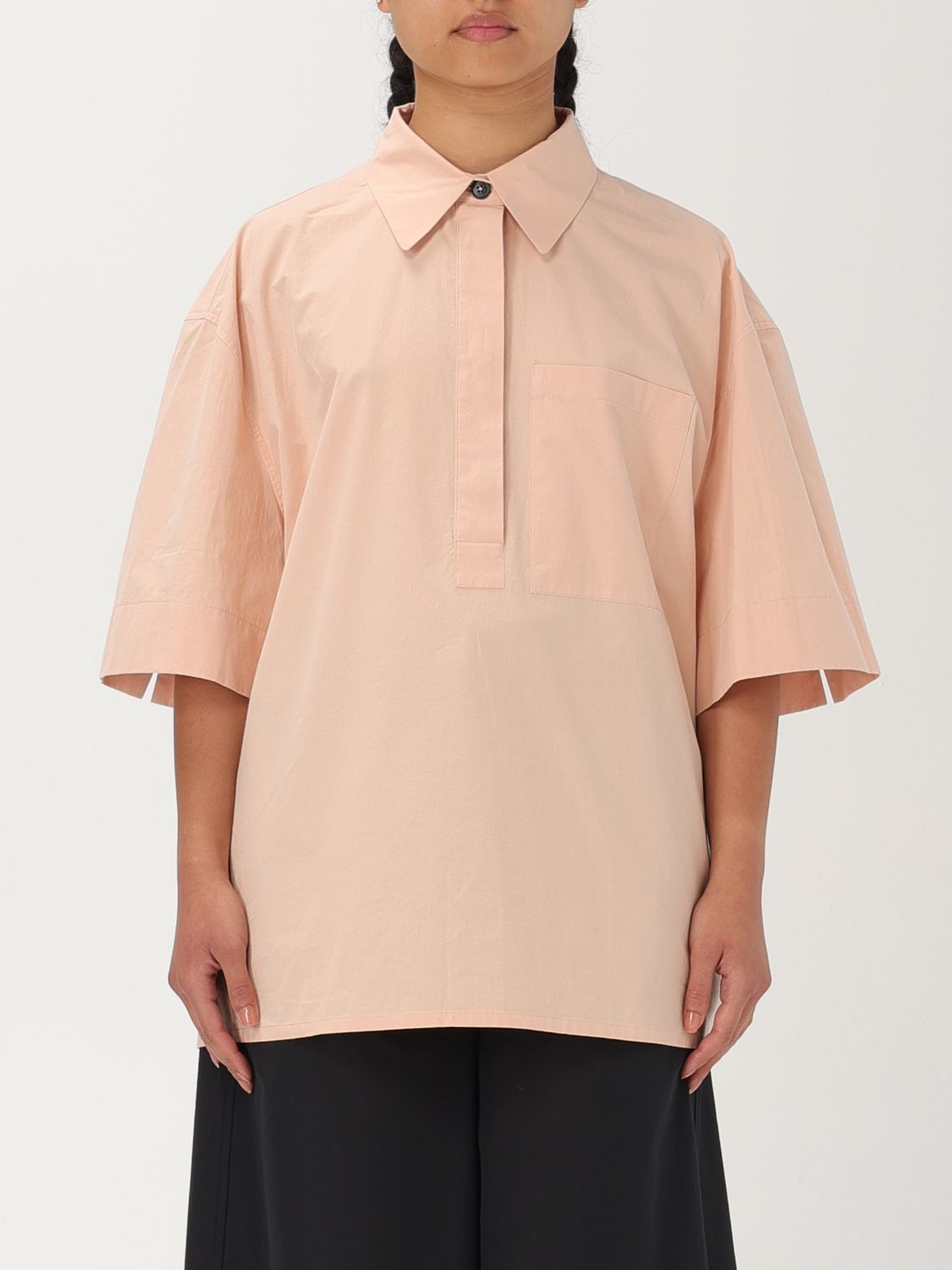 Shop Jil Sander Shirt  Woman Color Orange