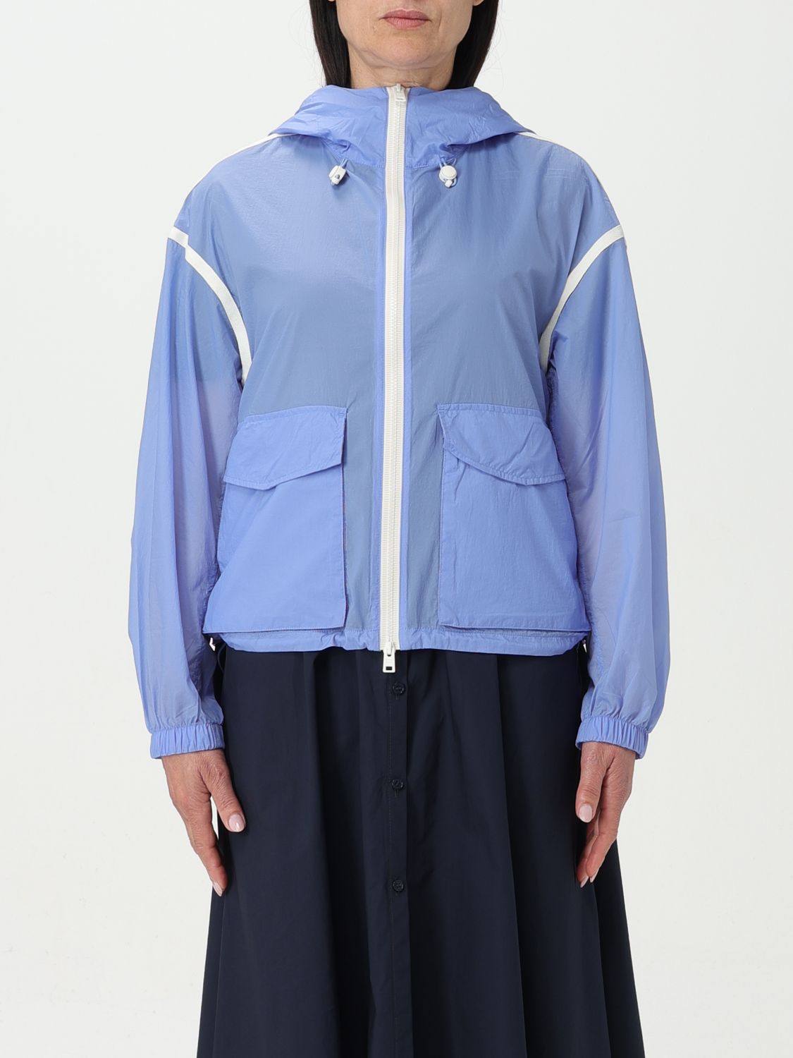 Shop Woolrich Jacket  Woman Color Gnawed Blue