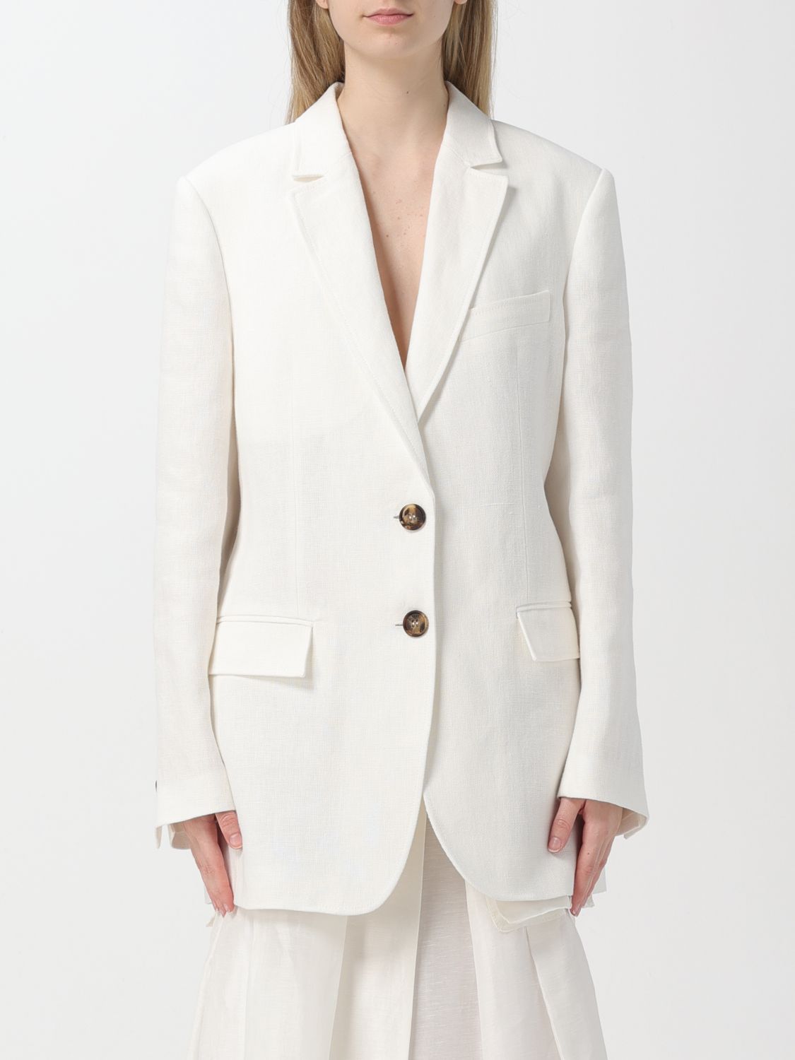 Shop Alberta Ferretti Blazer  Woman Color White