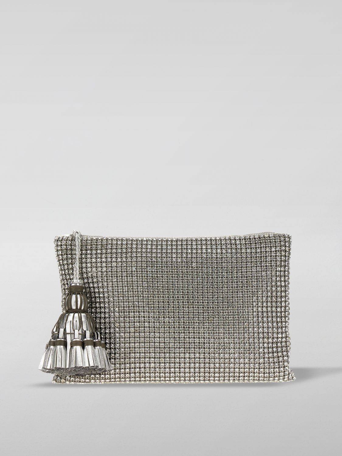 Shop Anya Hindmarch Clutch  Woman Color Silver