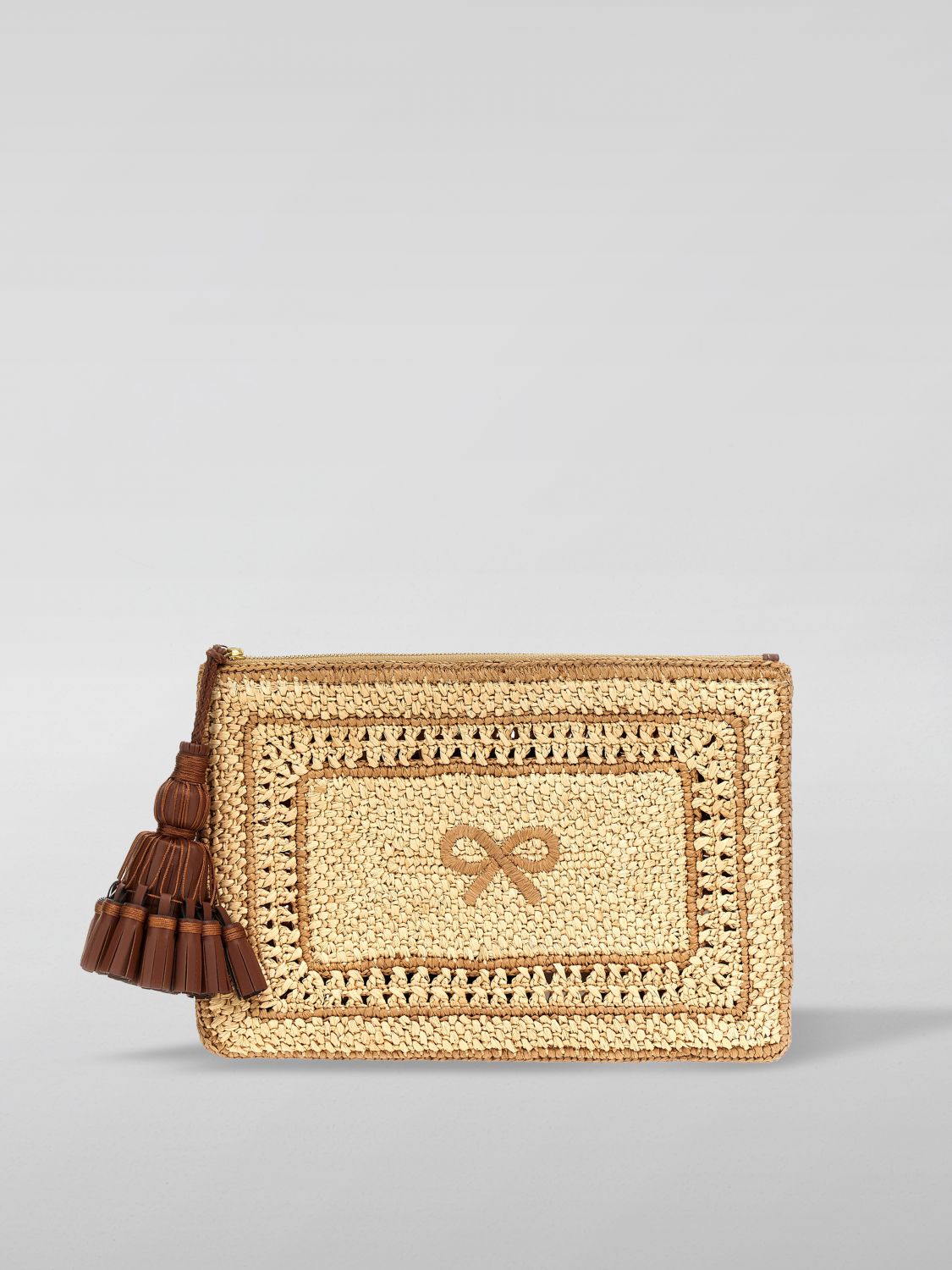 Shop Anya Hindmarch Clutch  Woman Color Beige