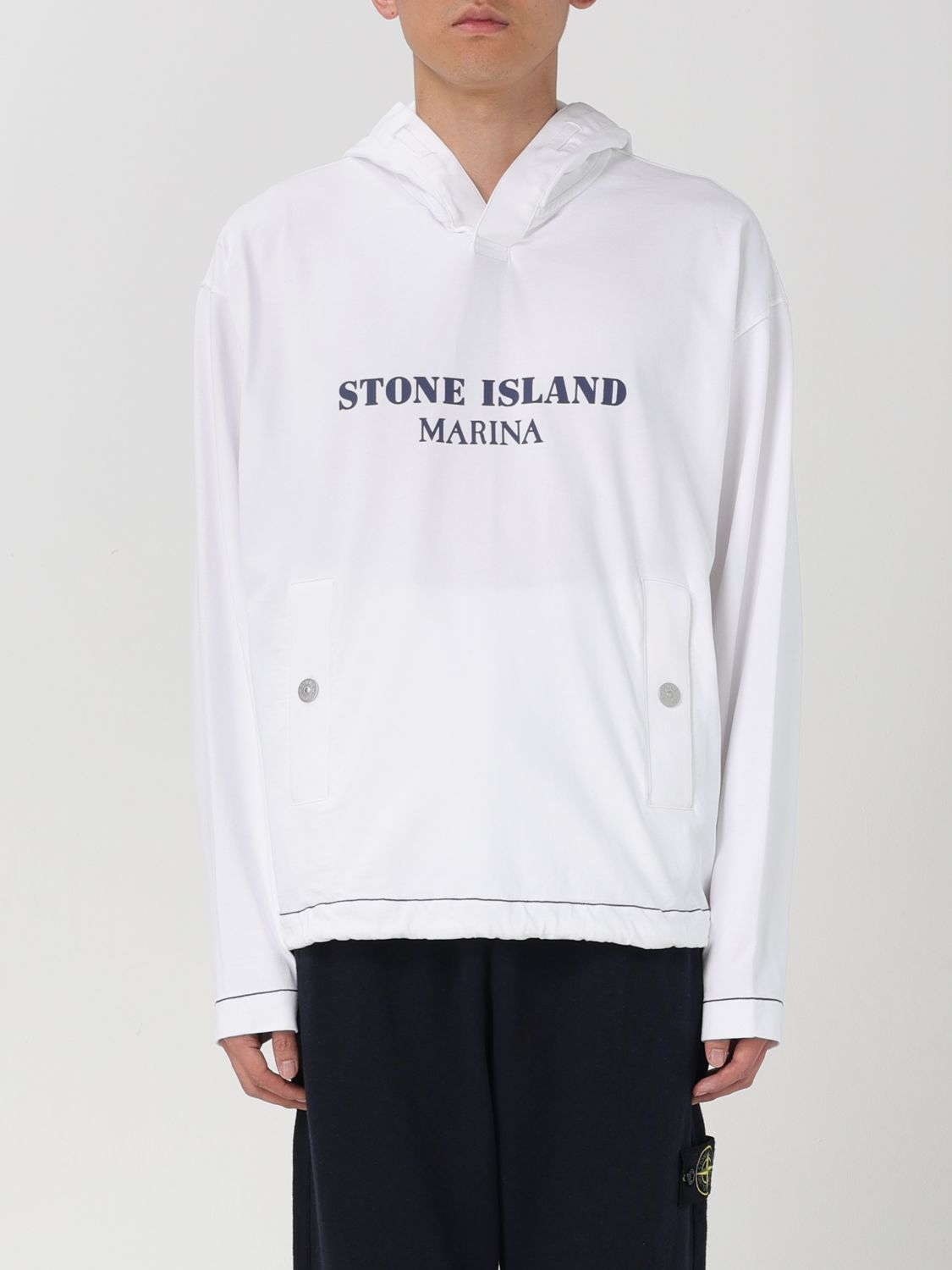 Shop Stone Island Sweatshirt  Men Color White