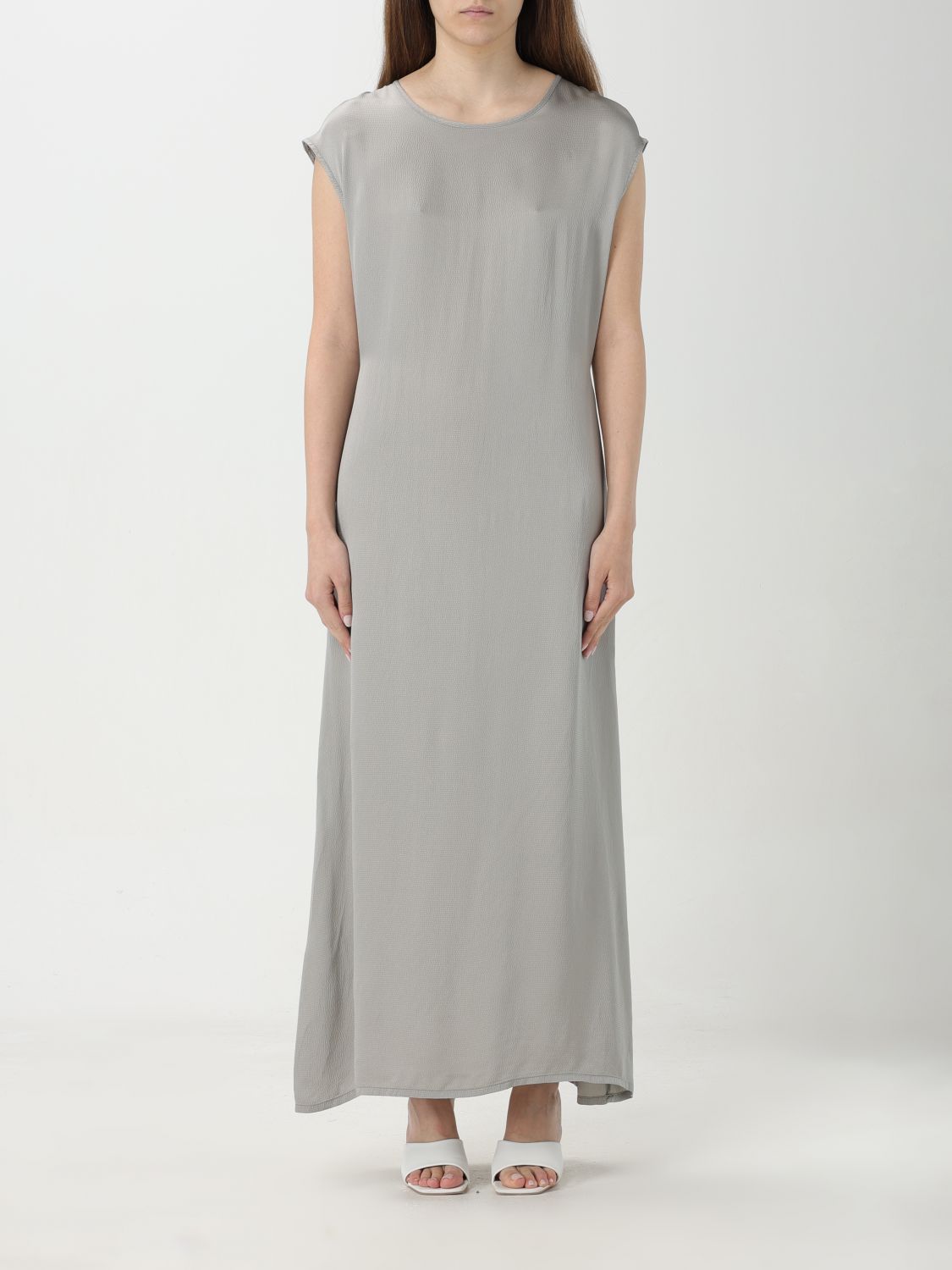 Shop Barena Venezia Dress Barena Woman Color Grey