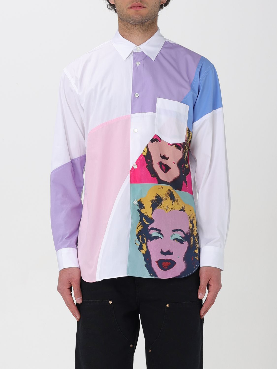 Shop Comme Des Garçons Shirt Shirt  Men Color Multicolor