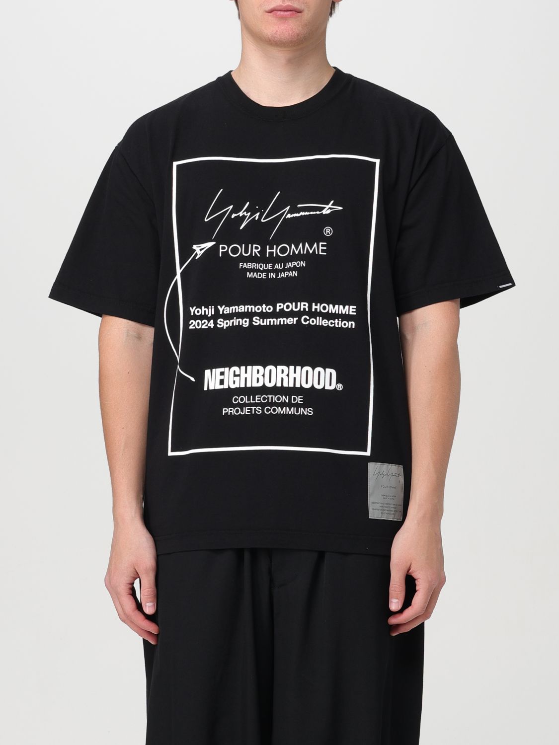 Shop Yohji Yamamoto T-shirt  Men Color Black