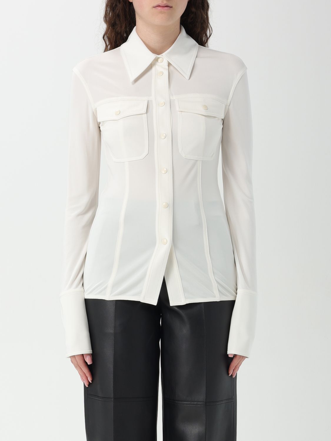 Shop Helmut Lang Shirt  Woman Color White