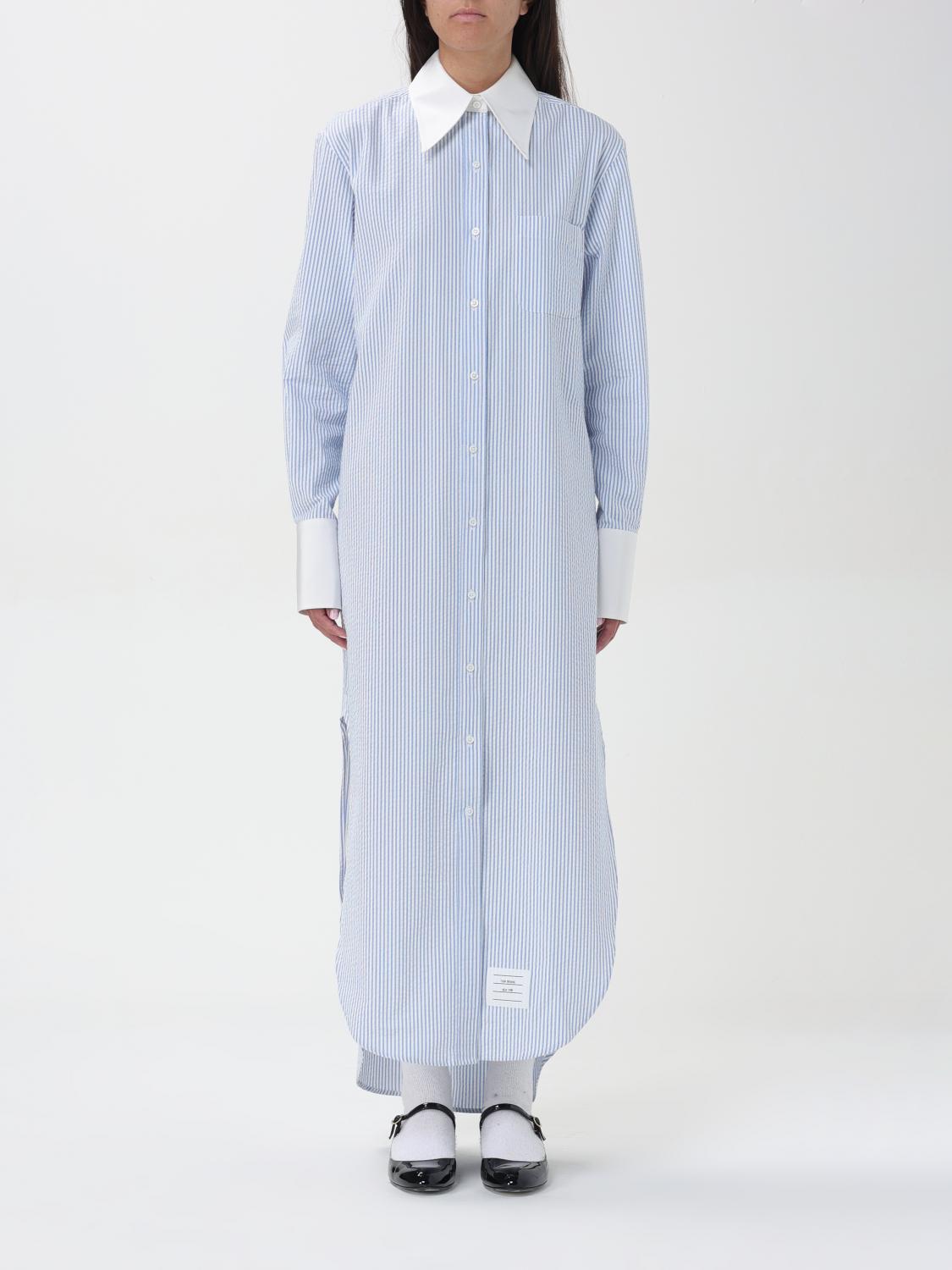 Shop Thom Browne Dress  Woman Color Blue