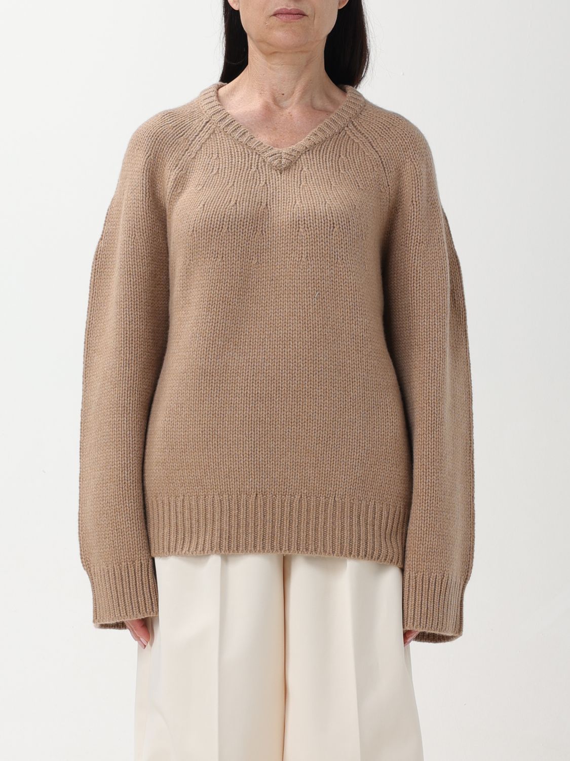 Shop Khaite Sweater  Woman Color Camel