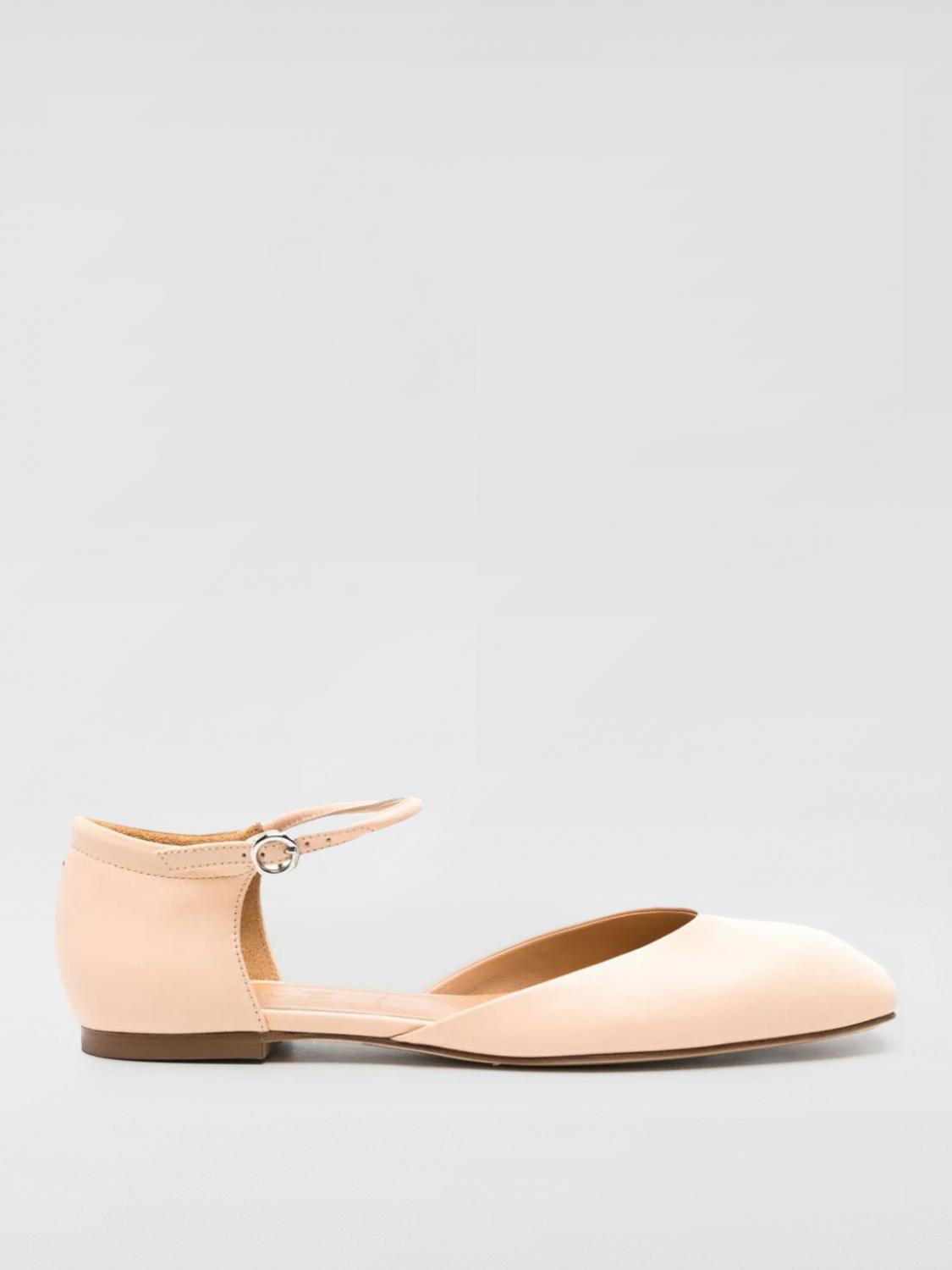 Shop Aeyde Ballet Flats Woman Color Peach