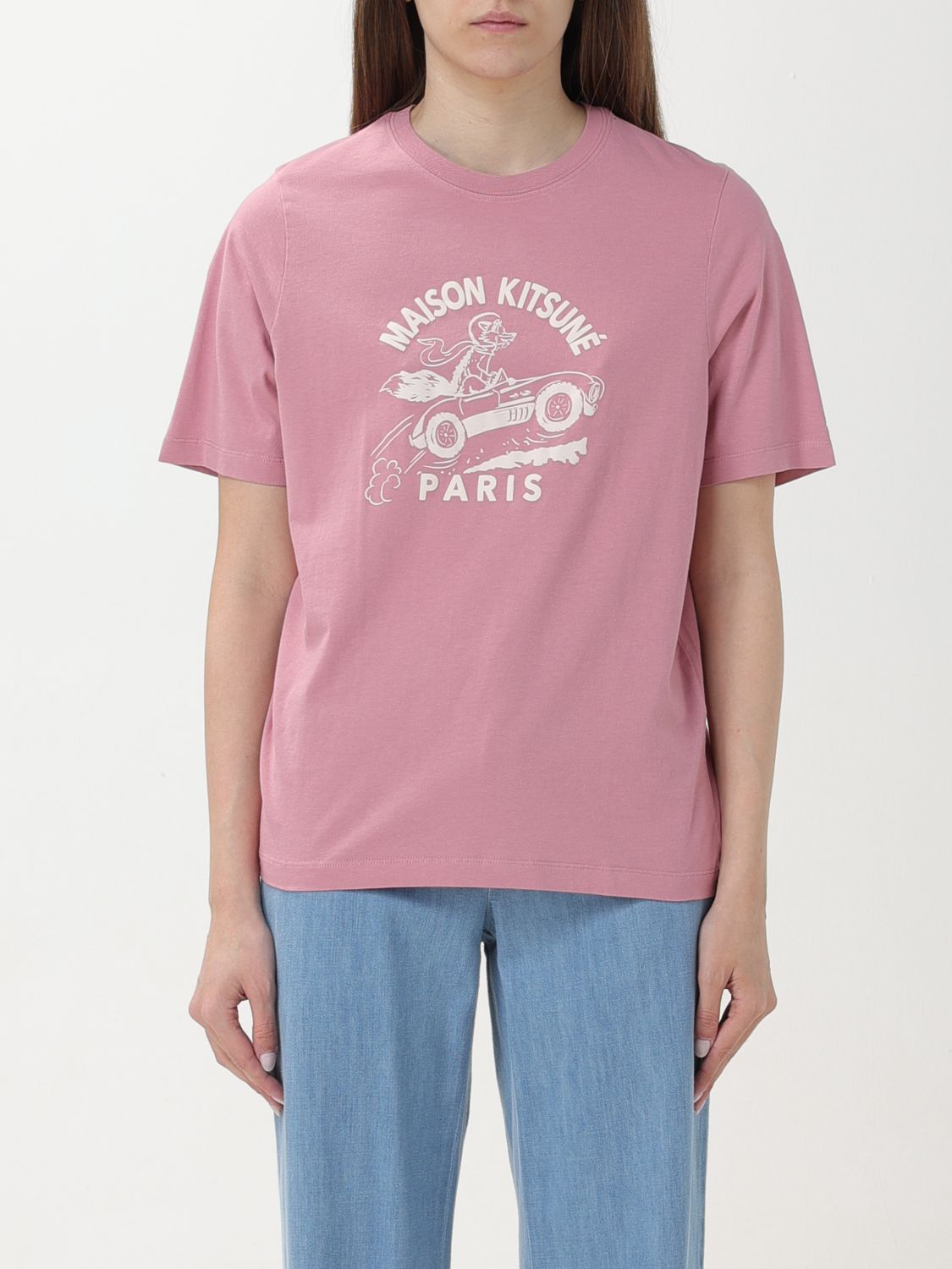 Shop Maison Kitsuné T-shirt  Woman Color Pink