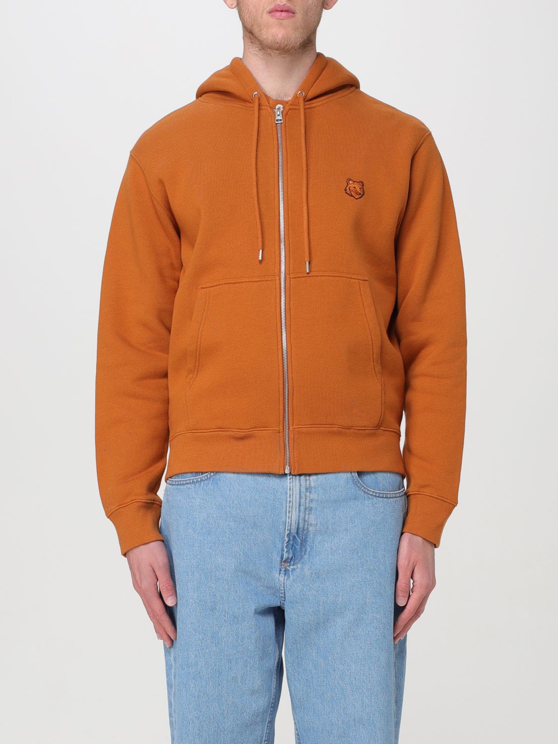 Shop Maison Kitsuné Sweatshirt  Men Color Brown