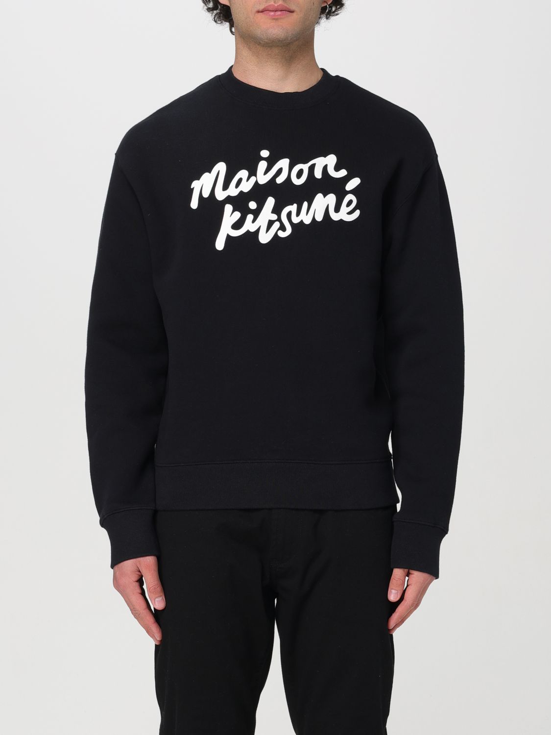 Shop Maison Kitsuné Sweater  Men Color Black