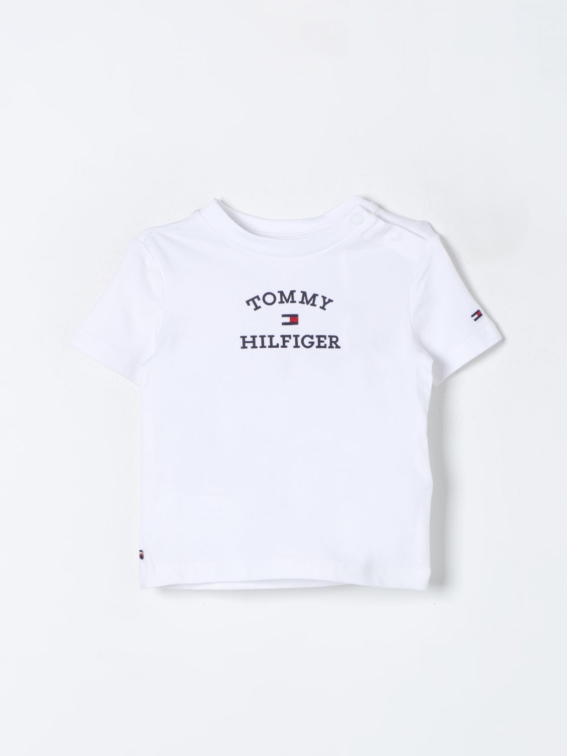 Shop Tommy Hilfiger T-shirt  Kids Color White
