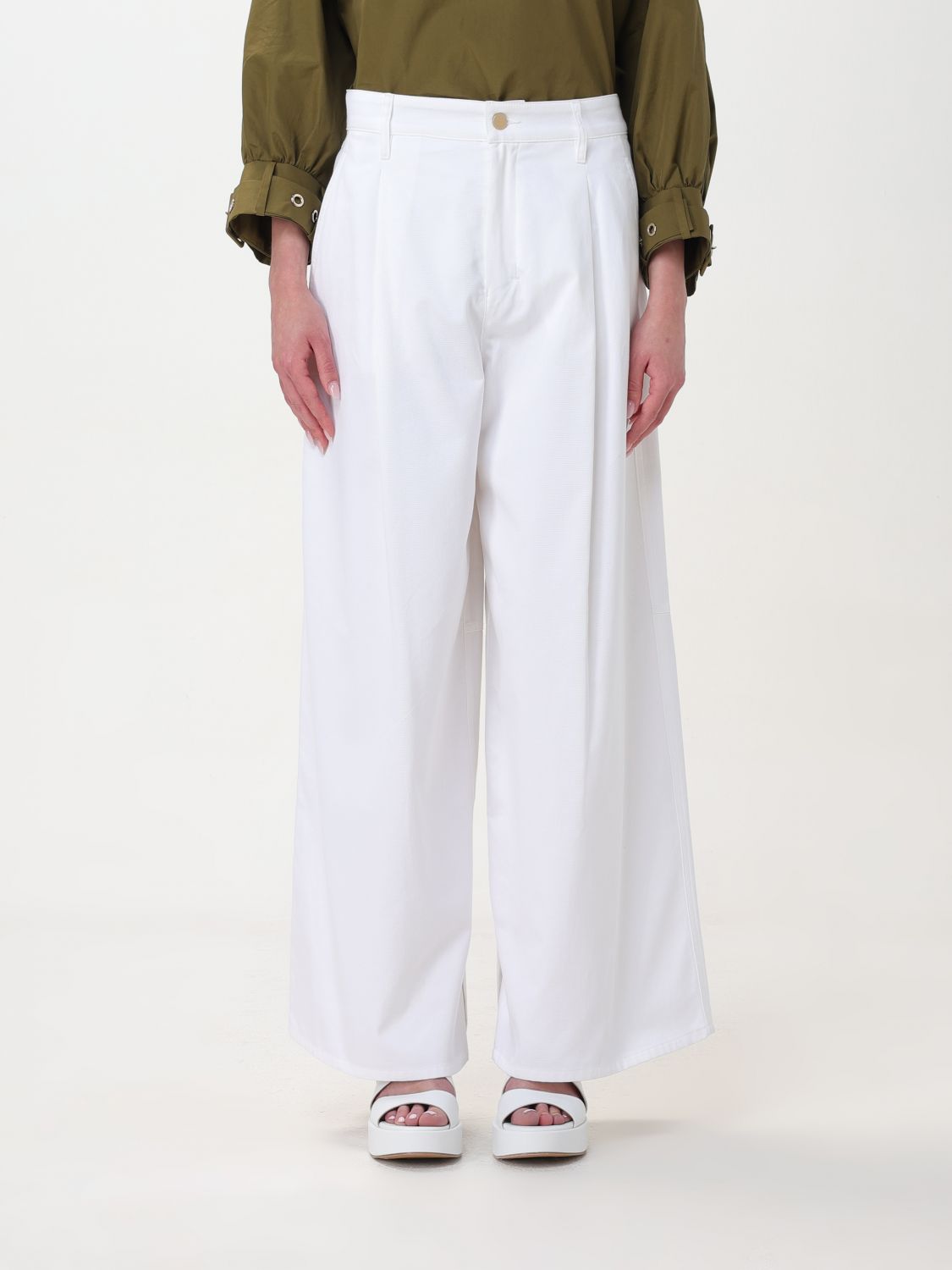 's Max Mara Pants  Woman Color White