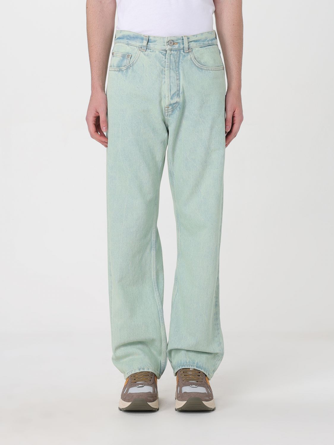 Shop Palm Angels Jeans  Men Color Denim