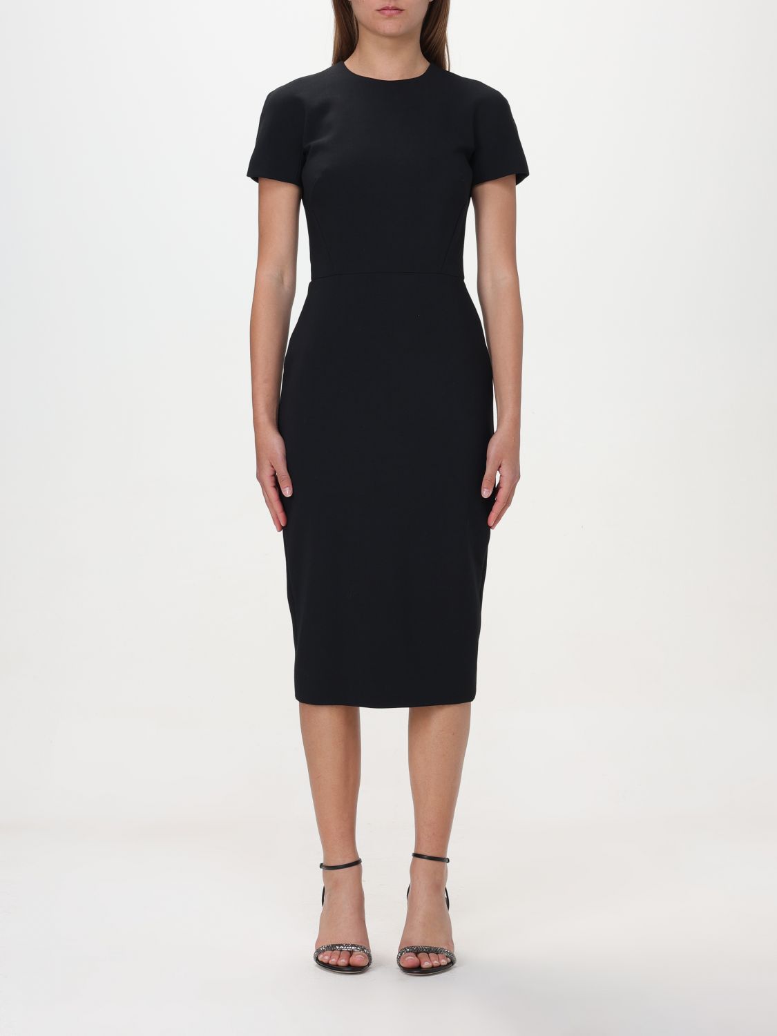 Shop Victoria Victoria Beckham Dress  Woman Color Black