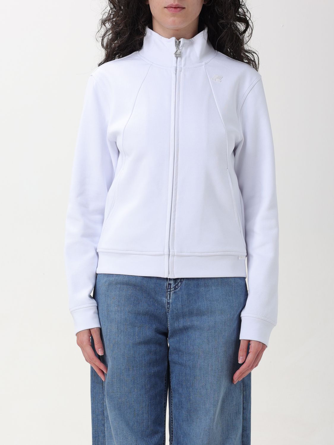 Shop K-way Sweatshirt  Woman Color White