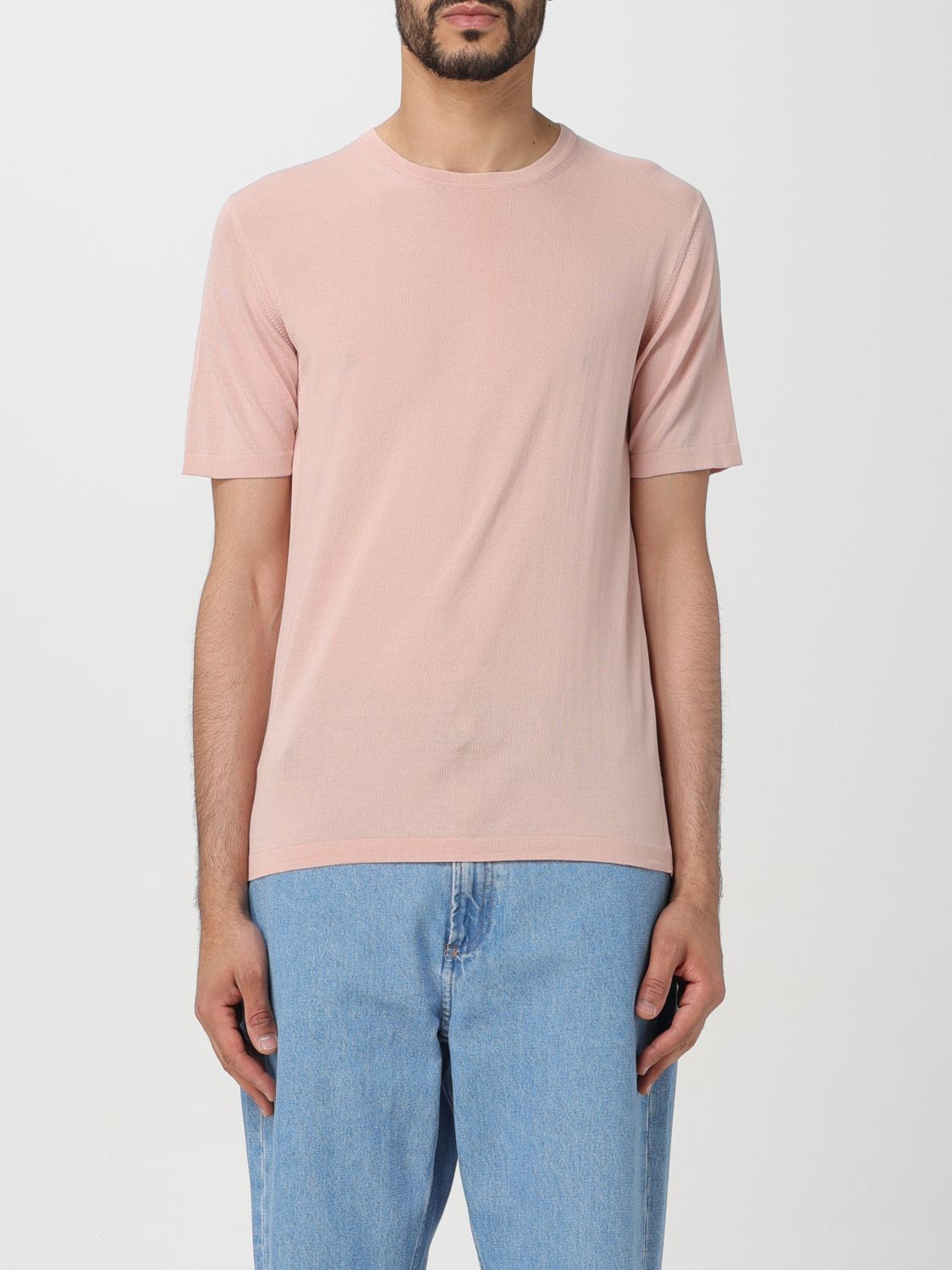 Shop Roberto Collina T-shirt  Men Color Pink